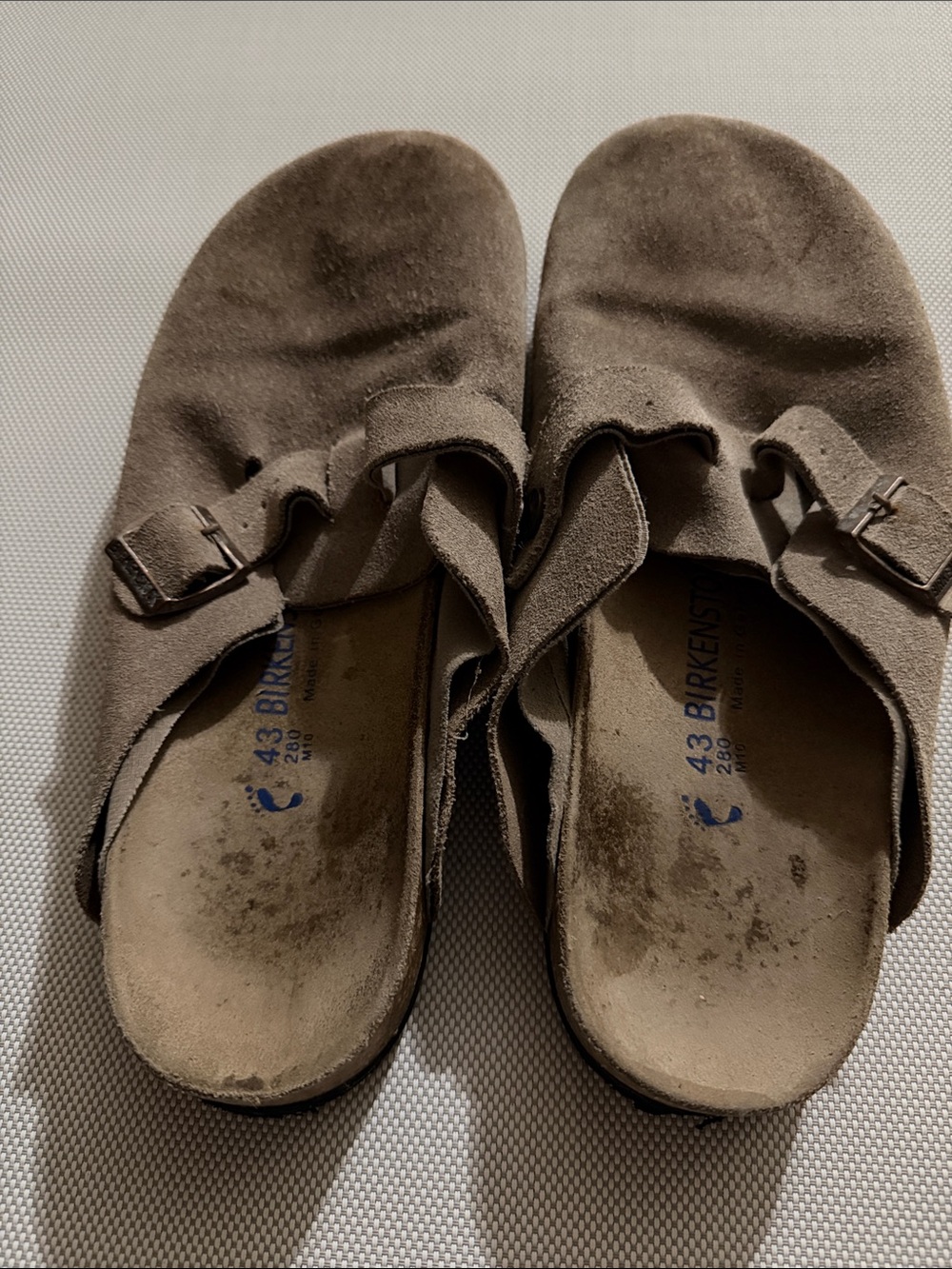 Birkenstock Boston Suede Clog - Taupe Brown